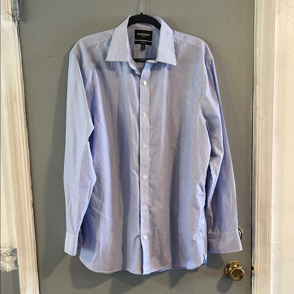 Bonobos Stretch Oxford Standard Fit Button Down Seersucker Shirt Size 17
